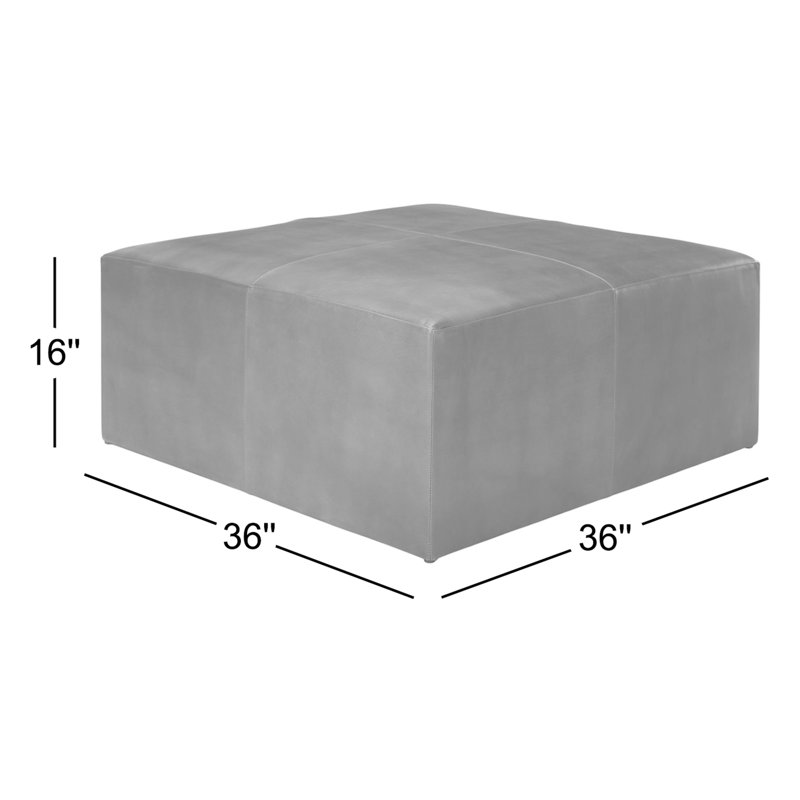 Upholstered Ottoman, Dark Brown