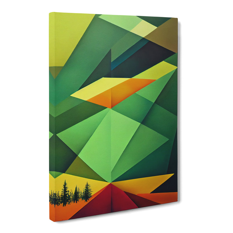 Forest Block Colour - Wrapped Canvas, 76cm H x 50cm W x 3cm D