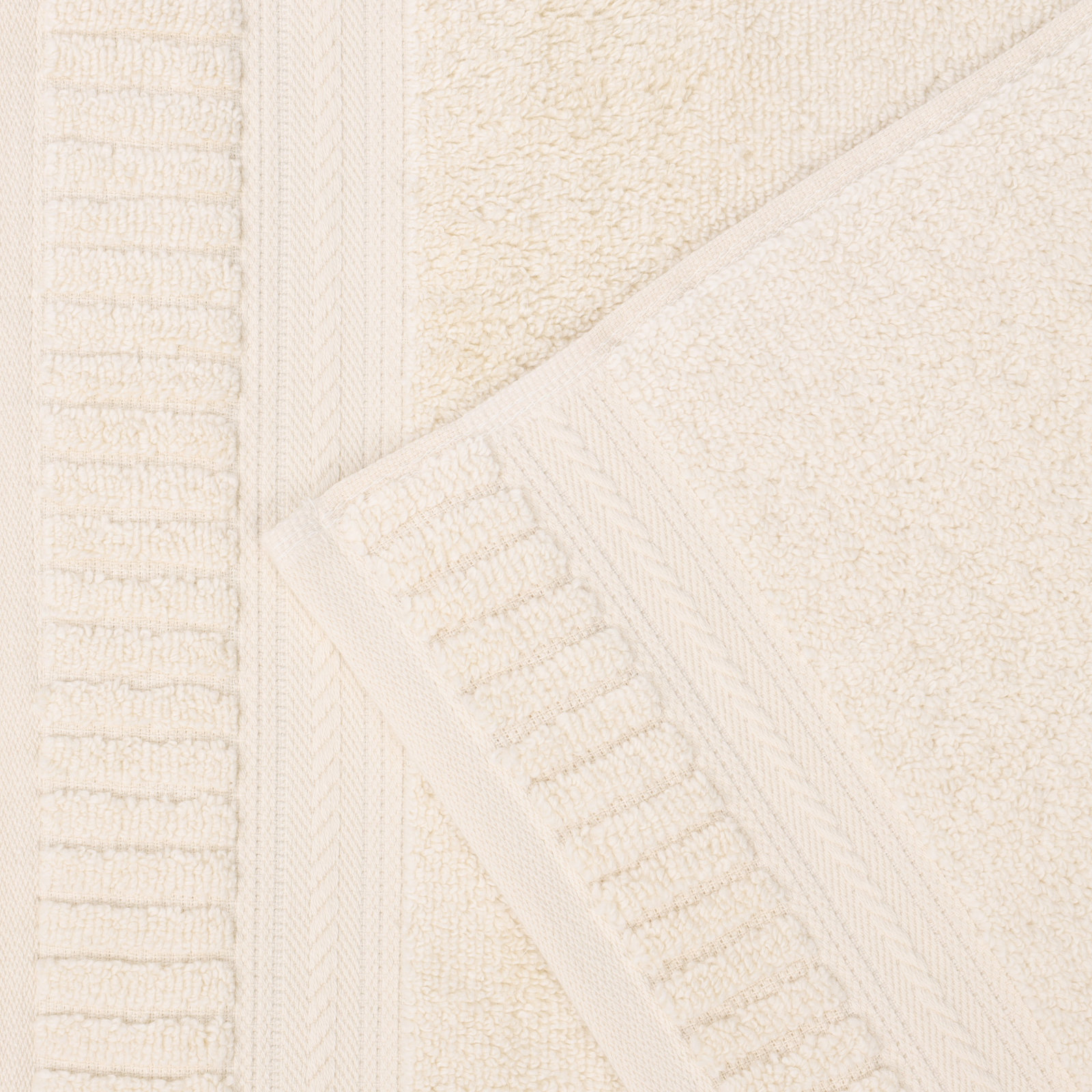 Zero-Twist Cotton Towel Set, Ivory, Hand Towels - 6 Pack