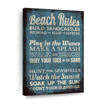 «Beach Rules» sur toile