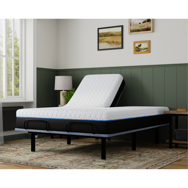 Grand matelas à plateau divisé avec mousse de cuivre - 12 12 "confort gélifié et couche ventilée, Lit queen divisé