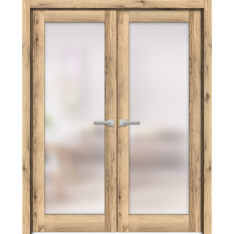Portes françaises à panneaux en bois Planum, 72 po x 80 po
