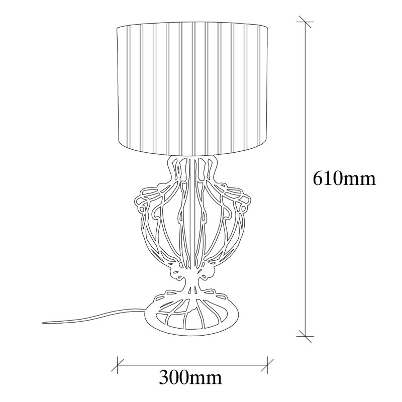 Lampe de table noire 24,02 po Crowland