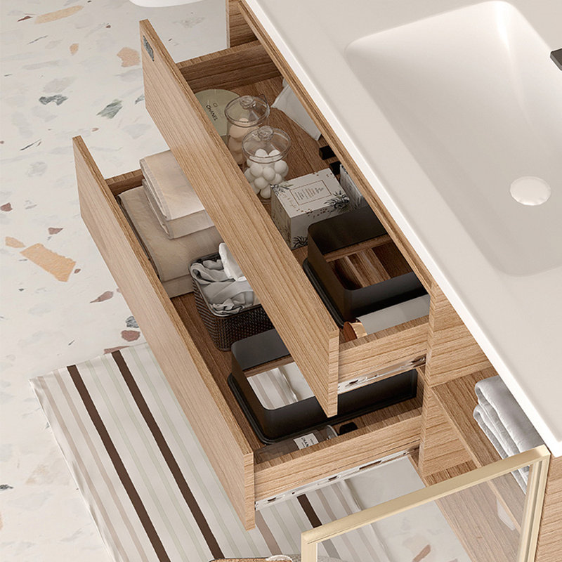 Armoire de salle de bain japonaise minimaliste haut de gamme