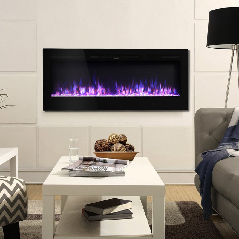 Symple Stuff 130cm W Black Electric Fireplace