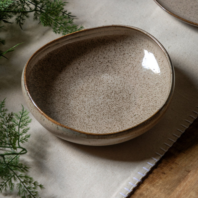Chilmark Speckle Glaze Pasta Bowl Oatmeal