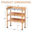 Table de rempotage en bois massif 30 po x 14,535,5 po avec plateau en métal, banc de travail extérieur pour le garage et les ateliers, avec crochets intégrés, pieds réglables, stabilité, commodité, 30,5, 14,6