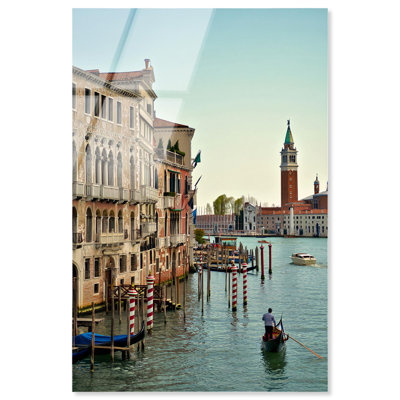 «Gondola Glide Venice», reproduction acrylique par Notoriart, prête à être accrochée
