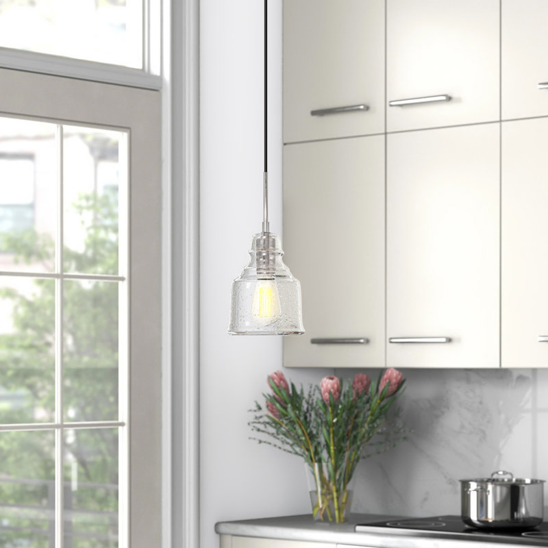 Amara 1 - Light Single Pendant, Chrome, 9.8" H x 6.25" W x 6.25" D