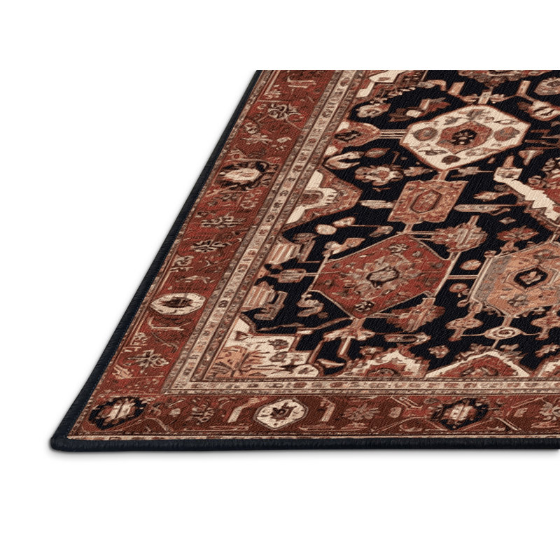 Tapis brun lavable à la machine, Carré 8 pi