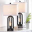 Lampe de table USB 22,75 po noire avec ampoules DEL