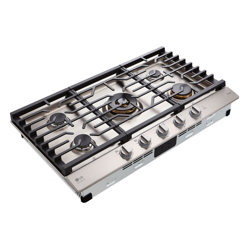 36" Natural Gas Cooktop with 5 Burners, Stainless Steel