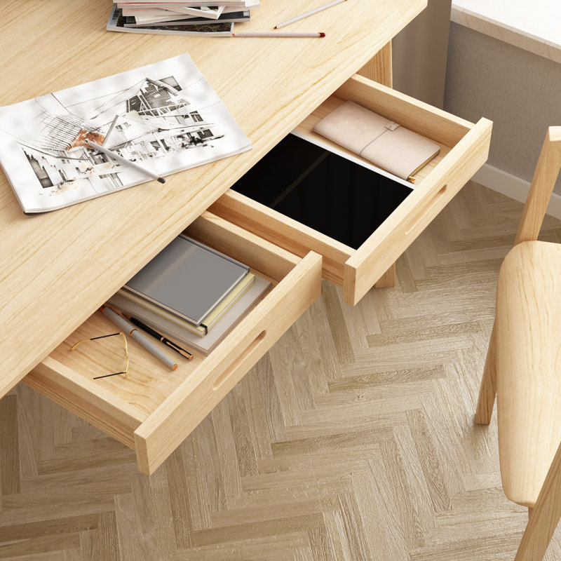 Baggio Writing Desk, 29.5" H x 47.2" L x 21.7" W, Oak