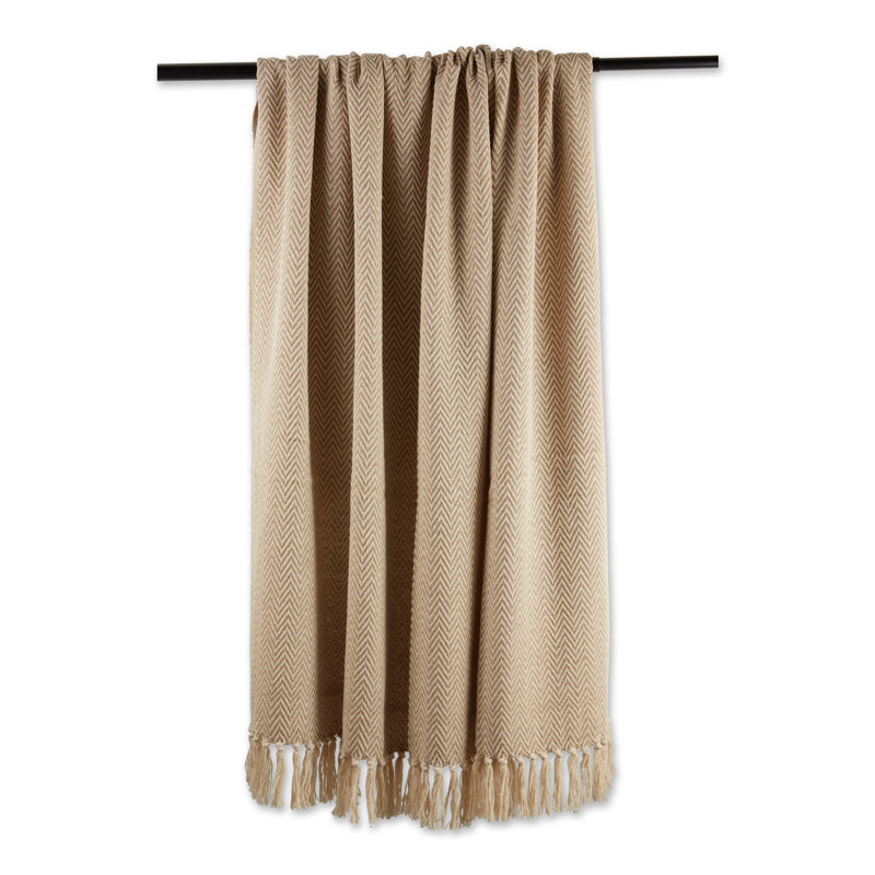 Jeté en coton , Marron