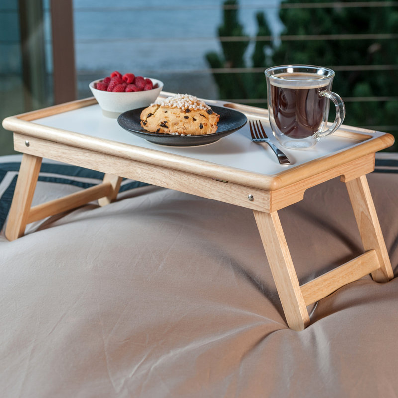 Plateau pour petit déjeuner Arlo, Blanc / naturel