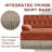 76.6" Velvet Upholstered Chesterfield Sectional Sofa with Tassel Fringe Skirt and a Movable Ottoman-1715600285-1715600282