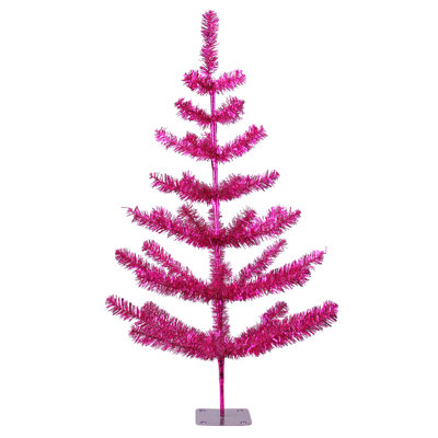 3' Medium Fuchsia Pink Pine Twig Artificial Christmas Tree - Unlit
