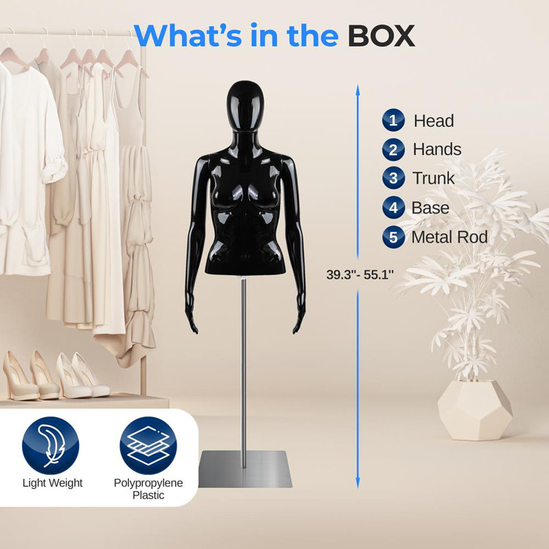 Accessoires en tissu 11,8 po, Noir