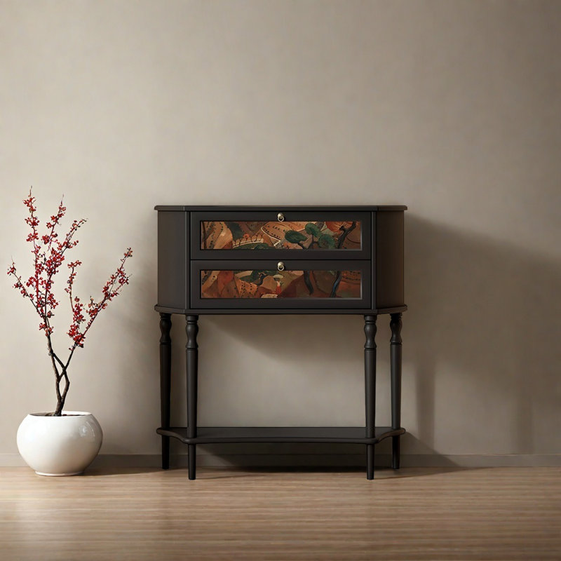 Retro Elegant Solid Wood Console Table