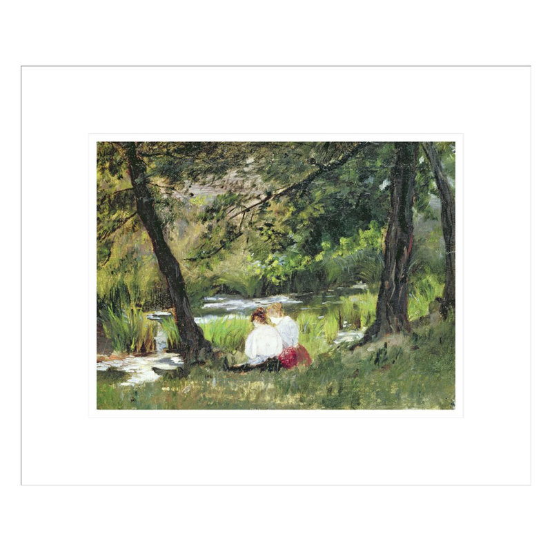 Deux femmes assises par Mary Cassatt, H 13,75 po x l 16,46 po