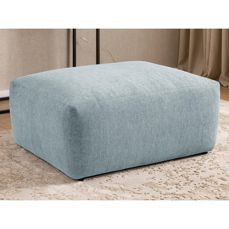 102 Wide Ottoman, Light Blue