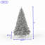 Sapin de Noël artificiel noir pré-illuminé de 1,83 m avec 280 lumières DEL multicolores, 920 extrémités de branches denses et support en métal