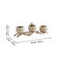 Porte-bougie rustique en métal rustique Farmhouse, conception de branche blanc antique vieilli avec décor d'oiseau, 3 coupelles de bougie pour le décor de la cheminée