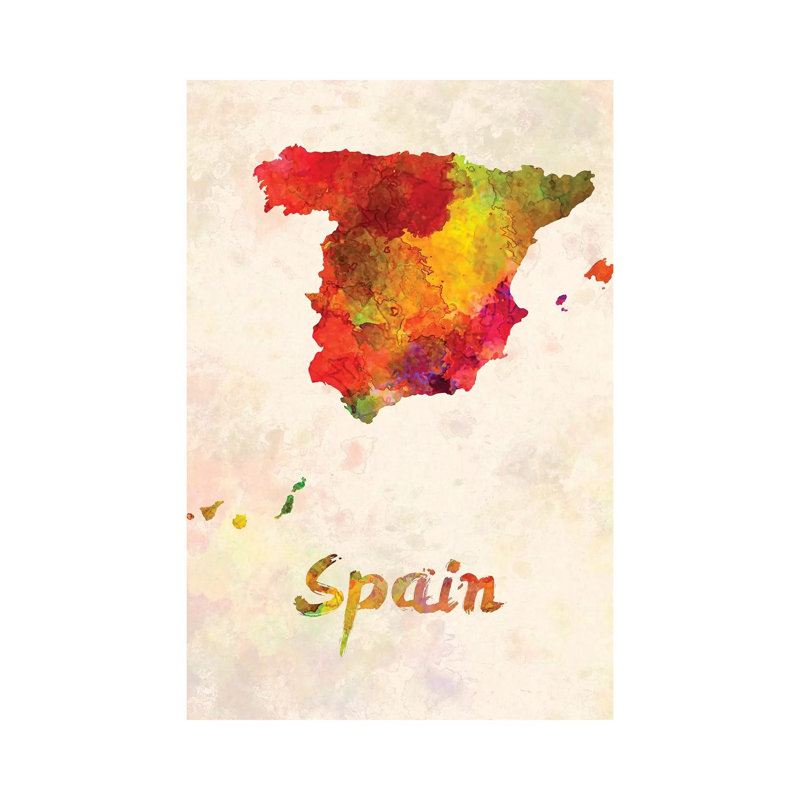 Spain In Watercolour by Paul Rommer - Wrapped Canvas Painting, 66.04 cm H x 45.72 cm W