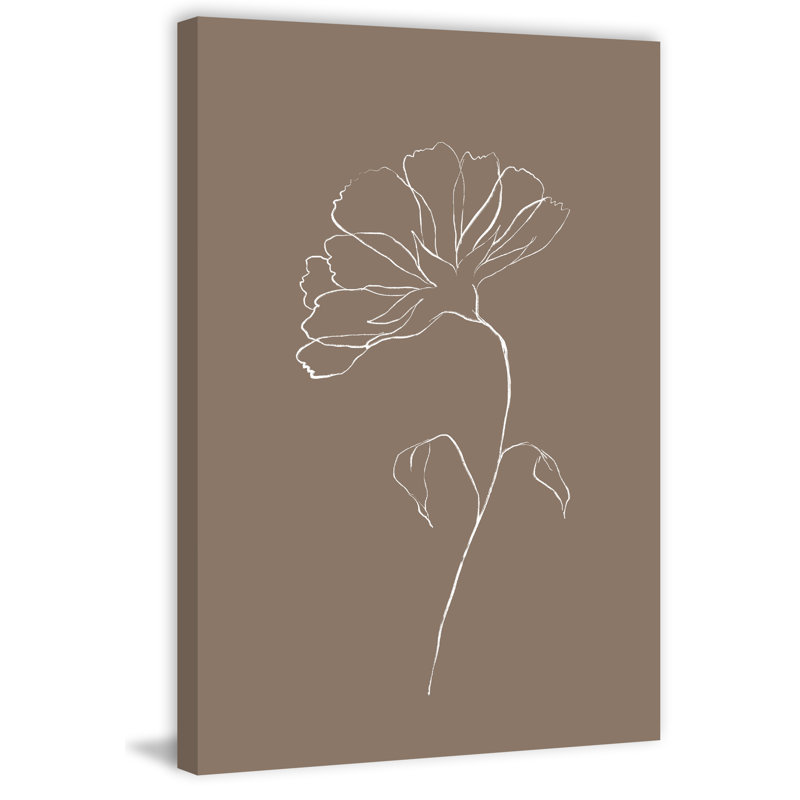 «transparent Flower Sketch», reproduction sur toile tendue, H 12 po x l 8 po x P 1,5 po