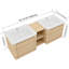 Meuble-lavabo mural 60 po avec lavabo en céramique blanche, tablettes de rangement et portes à fermeture en douceur, fabrication en contreplaqué, finition chêne blanc américain