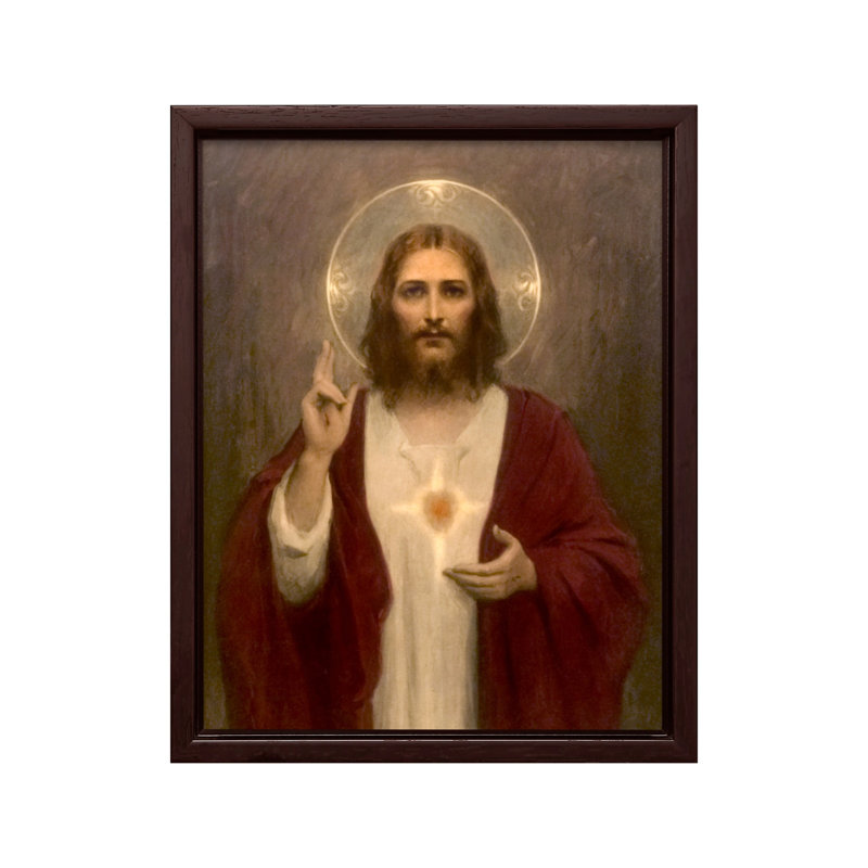 Sacré-Cœur de Jésus No1, Sans cadre, Canevas, H 11 po x l 14 po