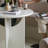 White Round Solid Wood Dining table