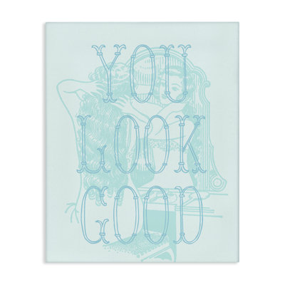 You Look Good Girl in Mirror Canvas Wall Art by Daphne Polselli