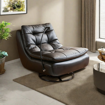 Luxurious eco-friendly leather rotating chair