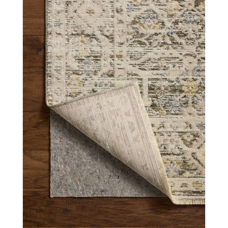 Tapis olive / ivoire Loloi Clarisse, Rectangle 11 pi 6 po x 15 pi 7 po