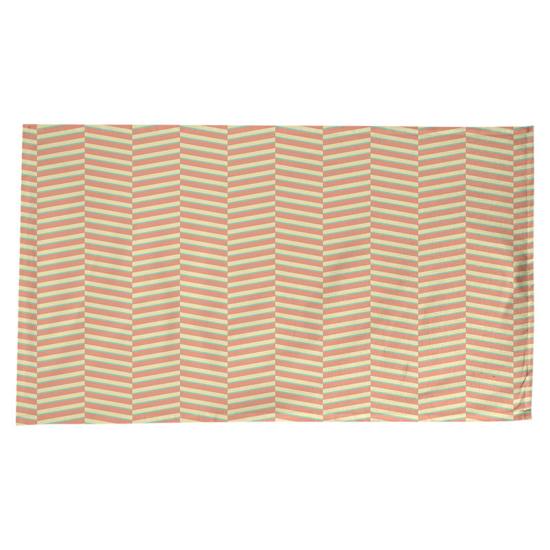 Rayures fracturées Nappe, Vert / orange / jaune