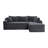 Compression Cloud Sectionals, Corduroy Modern L Shape Chaise For Home