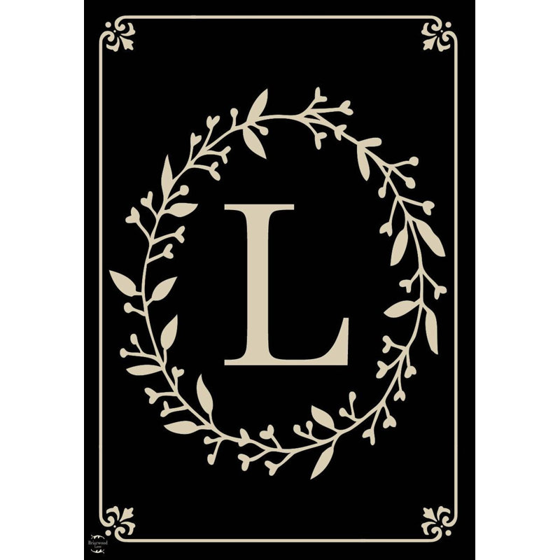  Classic Monogram Letter L Double-Sided House Flag