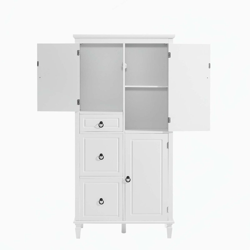 Armoire de rangement polyvalente et polyvalente avec tablettes réglables et design élégant