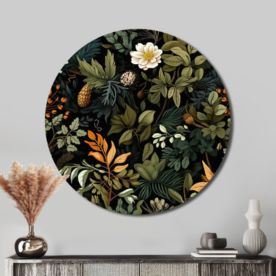 Helzer - Floral Round Metal Art