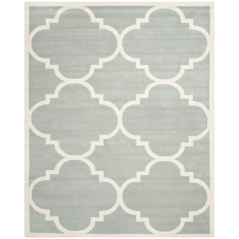 Carolene Hand Tufted Wool Geometric Rug, Rectangle 10' x 14'