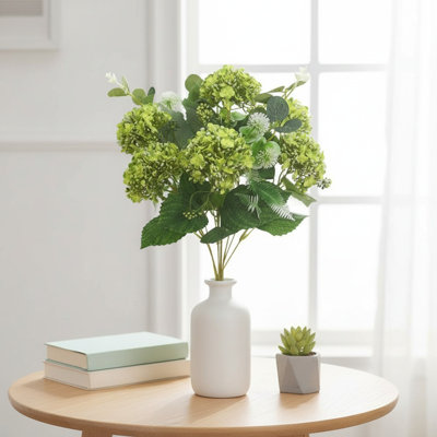 2 Pack Artificial Hydrangea Bouquet - Faux Floral Arrangement For Vases, Table Centerpieces, Living Room & Year-Round Home Decor