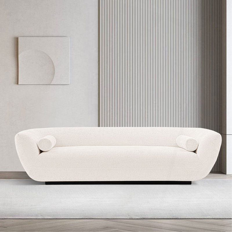 Canapé confortable en chenille, Crème