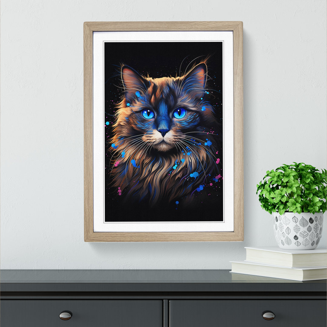 Ragdoll Cat Art Informel Art - Framed Print