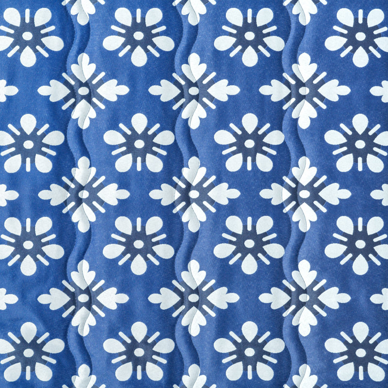 Hamac double à barre d'écartement, Fleur bleue
