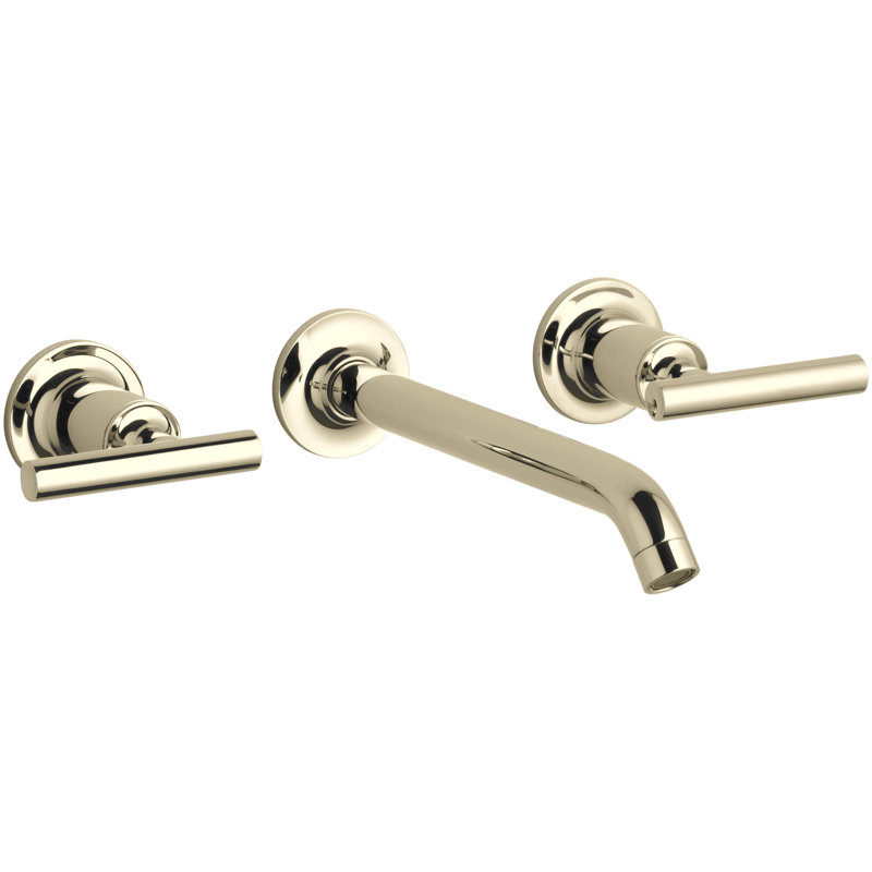 Robinet de salle de bain mural Purist®, Or français éclatant