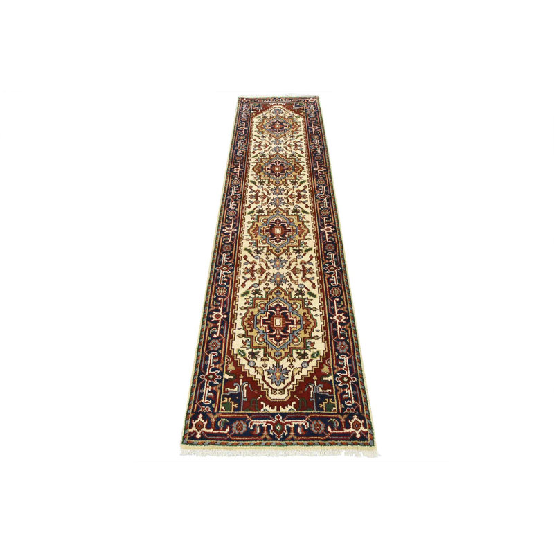 Tapis blanc unique de 2 pi 7 po x 9 pi 11 po