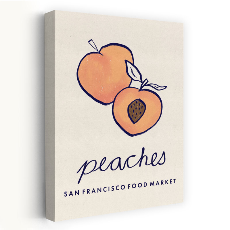 Fresh Summer Peaches by Dirkie Nell - Wrapped Canvas Print, 60.96 cm H x 40.64 cm W