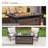 Argyri 56" Outdoor Rectangular Rattan Propane Gas Fire Pit Table for Outside Patio