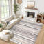Tapis décoratif moderne à rayures 6 x 9 Modern-616416433